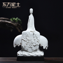 Oriental clay Little Ganlu Jing ceramic Zen sculpture craft works of provincial master Zheng Jianzhong works