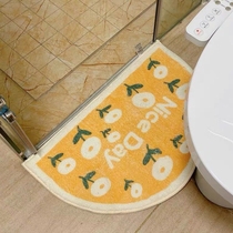 Guanchi semi-circular bathroom absorbent floor mat Bathroom non-slip quick-drying household floor mat Toilet mat Toilet mat