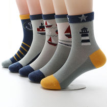 Childrens socks summer cotton thin middle-aged boys and girls breathable mid-stockings Primary School students 3-6-9-16 years old