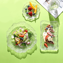 Home Small ErNordic Fruit Sharappanchins Wind Home Crystal Glass Disk Subnet Red Creative Sweets Dry fruit sauces
