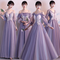 Bridesmaid dress long-sleeved 2022 new bridesmaid group winter dress plus size sister dress was thin to host the show evening dress