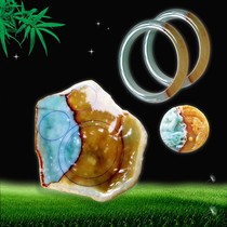 Sheng Yunlongteng Jade original stone ice bracelet Jade wool semi-bright green flower girl pendant ring pendant