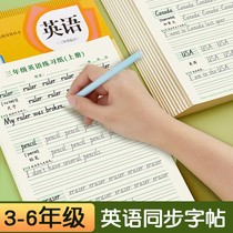 3rd grade Henglish Words English Words Book of books People teach Edition Sync textbooks English Word letters Line-copying 45 6th grade Elementary school students Special hard pen pen sketch Red practice words Daily rehearsals English rehearsals