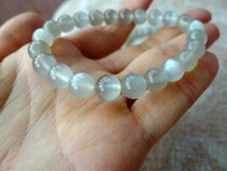 Sri Lanka Natural Silver Moonlight Stone Bracelet About 7MM Light Enhance Love Shop