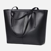 Hong Kong cowhide laptop bag women's soft leather shoulder bag bag 2021 new tide casual tote bag