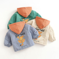 Baby thick coat 0-5 year old boy autumn and winter cotton hooded coat baby warm clothes little children cotton clothes