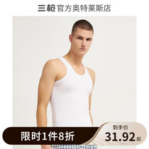 0 Lee clearance] Three shots loose cotton vest mens jersey stretch underwear for middle-aged men to wear inside the base