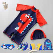 Childrens swimsuit one-piece boy and child baby 2-6-year-old swimsuit diving suit sunscreen quick-drying hot spring swimsuit