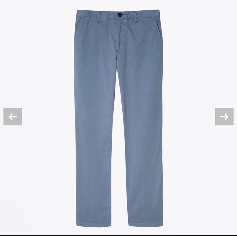British Paul Smith Men's Casual Pants Slim Fit Solid Color Pima Cotton in Stock