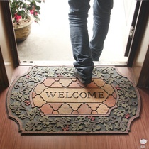 2020 European-style household outdoor rubber flocking entrance entrance entrance Entrance Hall mat non-slip mat carpet rub feet