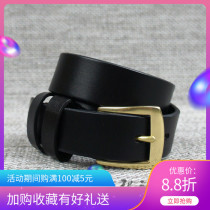 Vintage cowhide belt New Italy belt buckle header level chun niu pi belt leisure hundreds 2 9cm wide