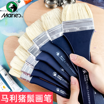 Marley brand G1751 long pole bristle brush brush painting brush flat head brush large oil painting acrylic gouache art professional color brush