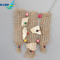 Beloved new home cuttlefish bone crawling net bird food cuttlefish bone parrot toy bird cage accessories W19