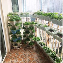 Balcony living room hanging wall hanging semi-circle creative green radish hanging orchid plastic flower pot decoration send hook accessories