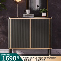 Simple post-modern light luxury shoe cabinet Dining side cabinet Solid wood entrance cabinet Partition small apartment decorative cabinet Hong Kong-style TV cabinet