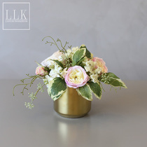 ladylike French simple rose simulation flower fake flower living room decoration decoration combination set decoration