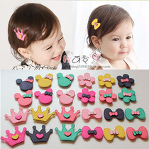 Childrens baby headdress hair ornaments practical bangs stickers broken hair Suede cartoon bangs stickers for a price