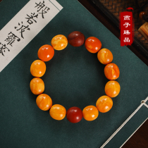 (Swallow Zhenpin) 23 71 grams of natural Old Beeswax dates beads round beads bracelet Buddha beads Amber men and women