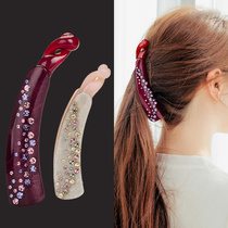 Korea rhinestone small banana clip non-slip vertical clip ponytail twist clip grab clip mother hairpin back head hairpin headdress