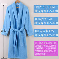 Cotton bathrobe towel lovers pajamas winter adult long bathrobe bathrobe hooded bathrobe for men and women