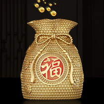 Money bag pure copper piggy bank ornaments small savings pot office desktop decoration shop housewarming opening gift
