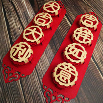 2022 Spring Festival three-dimensional non-woven small couplet Chinese New Year stickers Spring Festival couplets New Year door decoration window flower wall stickers