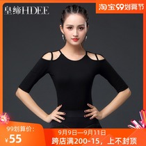 Huangyi Latin dance jacket new female adult national standard ballroom dance costume Modern Dance Top Modal practice summer