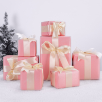 Christmas gift box ornaments gift box pile props opening event window scene decoration Christmas decorations