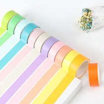 Basic solid color and paper tape set plain color small fresh candy 12 color hand account DIY decorative collage