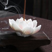 Lotus incense is handmade into mini flowers Zen ornaments ceramic crafts to purify the air indoor household