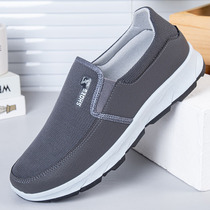 Mens old Beijing cloth shoes without casual shoes mens sails cloth shoes for old age light shoes men working shoes without laces