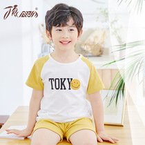 Top melon childrens short sleeve suit cotton baby clothes boys and girls childrens T-shirt shorts baby Summer clothes