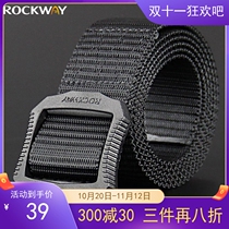 Iwutu Outdoor Tactical Belt Canvas Belt Lightweight Nylon Quick Dry Breathable Military Training Military Wind