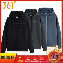 361 degrees mens sweater 2020 spring new 361 casual warm hooded cardigan jacket sportswear men