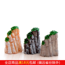 Moss micro-landscape ecological bottle succulent plant simulation resin rockery DIY landscaping decoration small ornaments