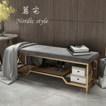 Light and luxurious shoe-changing stool domestic doorway containing shoes cabinet Shoes Bench Shoe shop Fitting Room strip Short stool Nordic bed tail stool