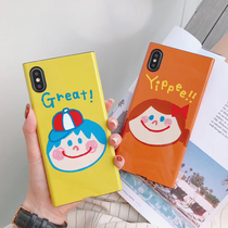 Suitable for Apple X phone case New Square case iphonexsmax Japanese XS Sony wind MAX soft silicone 7plus all-inclusive anti-drop iphone8Plus cute 8