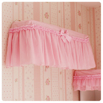 Pink small plaid style Korean home dream Princess hang-up air conditioning cover
