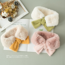 Female baby scarf Autumn and winter childrens Korean version of the wild neck cover infant windproof boy and girl plush warm collar