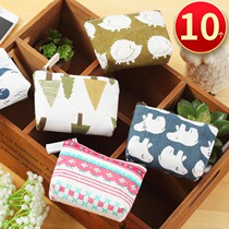 Wallet small bag cute Korean simple 2021 New Net Red Girl short mini cloth Coin Coin Coin Coin Purse bag