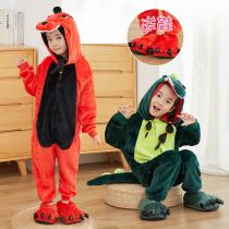 Childrens conjoined pyjamas boy small dinosaur boy Childrens autumn and winter to blame animal stylists for living in small bunnies