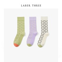 The Laber Three Sox children spring outside wearing adorable streets in the middle of a cute street stocking net red cartoon Chauffin spring and summer stockings