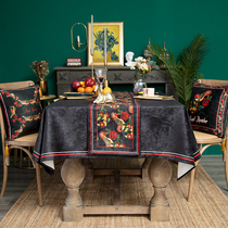 Retro old American chenille table flag restaurant dress up tablecloth rectangular waterproof tablecloth light luxury TV cabinet cloth
