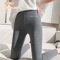  Leggings women wear spring and autumn thin section pure cotton new high waist plus size stretch leggings thin black small pants