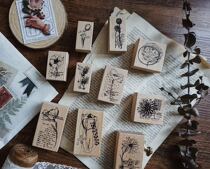 (Kobayashi A few)SPOT BE YOURSELF 吾 爱系列 复古 复古 花 榉 榉 印章 印章 台湾 Taiwan production