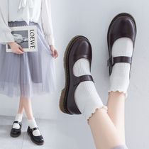 Japanese small leather shoes female British spring students college style retro Mary Jane shoes soft sister basic model jk uniform shoes