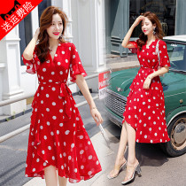 2021 Fashion big code Retro high-end middle and long style Temperament Celebrities womens clothing High level Sensation Casual Goddess Van