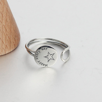 2021 Paragraphs Clear Cabin 925 Pure Silver Fashion Silver Ring Retro Women Silver Ring Personality