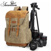 Camera backpack cross-border waterproof canvas bag canon eos lens bag outdoor SLR liner shoulder Photo bag