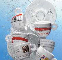 illy2002 years of pawn coffee cup Nowater coffee left water without coffee ESPRESSO Cup